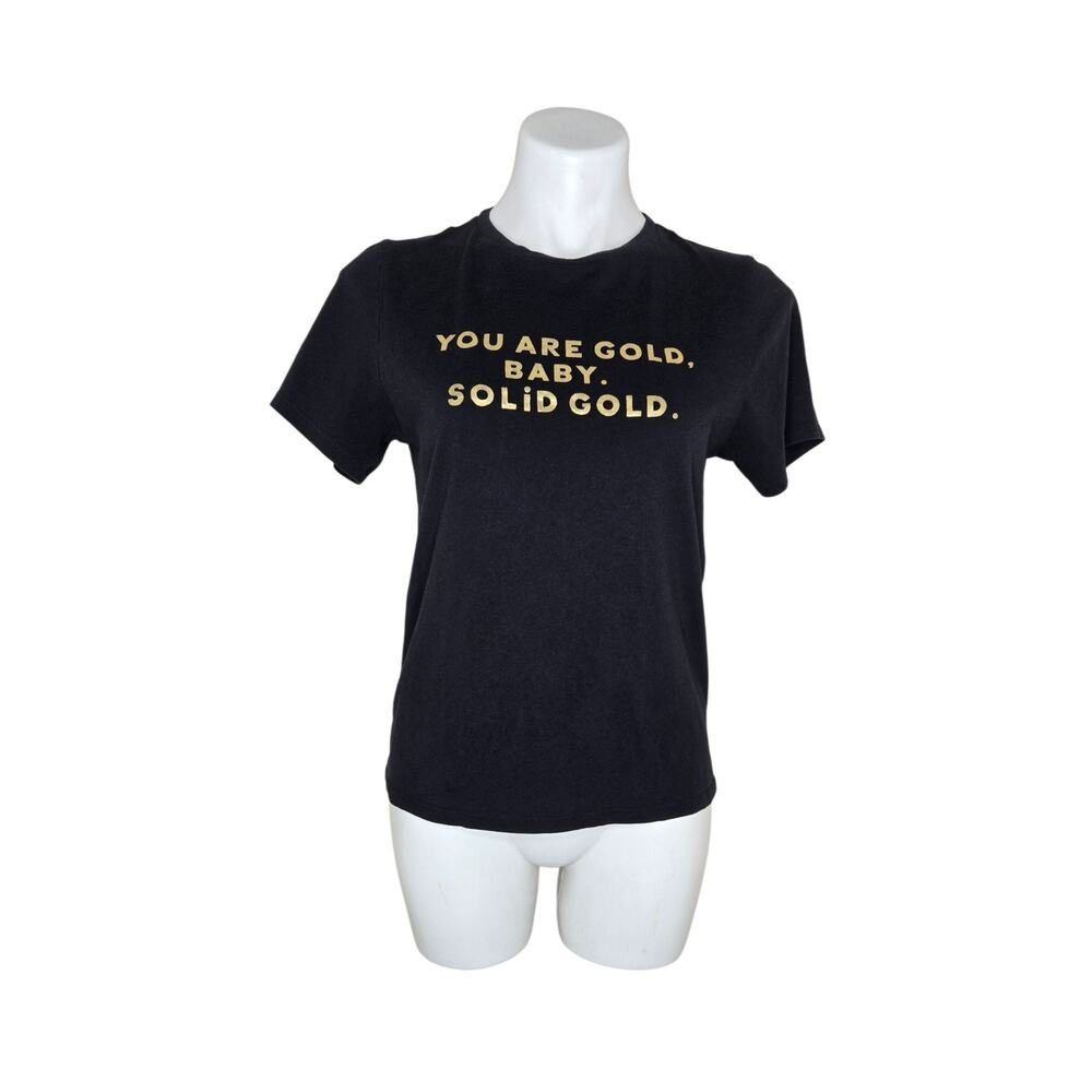 BANDO You Are Gold Tee Short Sleeve Black/Gold Size XS